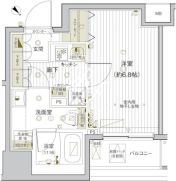 ヴァレッシア早稲田駅前シティ 702 間取り図