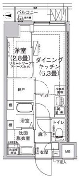 アイルプレミアム押上ノルド 507 間取り図