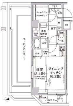 アイルプレミアム押上ノルド 704 間取り図