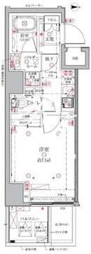 クレイシアIDZ浅草 902 間取り図