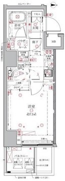 クレイシアIDZ浅草 802 間取り図