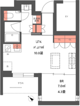 ニフィット小石川 201 間取り図