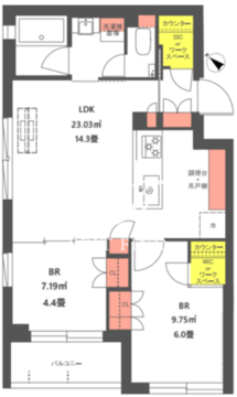 ニフィット小石川 202 間取り図