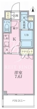 リージア三軒茶屋 202 間取り図