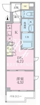 リージア三軒茶屋 306 間取り図