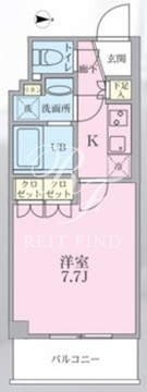 リージア三軒茶屋 208 間取り図