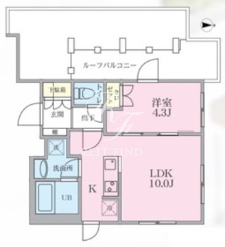 リージア三軒茶屋 507 間取り図