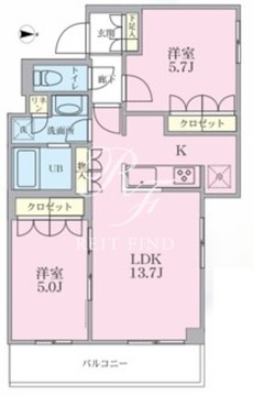 リージア三軒茶屋 408 間取り図