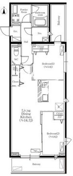 OTTO FLATS 104 間取り図