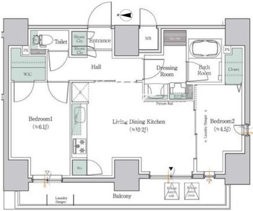 ワンルーフレジデンス板橋大山 401 間取り図