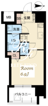 スプランディッド大山 1104 間取り図