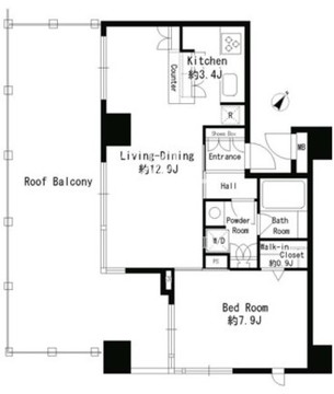 パークルージュ赤坂檜町 904 間取り図