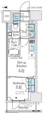 ベルファース錦糸町サウス 802 間取り図