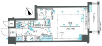 ズーム目黒不動前 402 間取り図