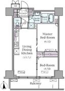 パークアクシス元浅草ステージ 1103 間取り図