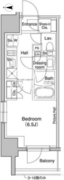 ブリリアンクラス高円寺 1307 間取り図