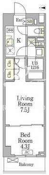 アイフラット馬込 208 間取り図