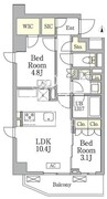 アイフラット馬込 406 間取り図