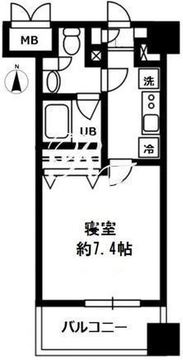 レジディア四谷三丁目 906 間取り図