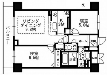 パークフラッツ学芸大学 603 間取り図