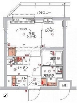 ハーモニーレジデンス神楽坂ヒルズサード 307 間取り図