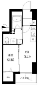 WHARF駒込 602 間取り図