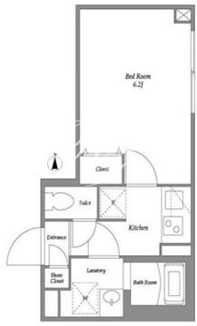 リーガランド都立大学 204 間取り図