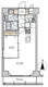 アスール菊川 706 間取り図