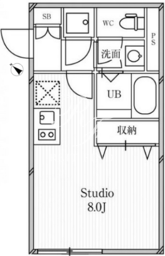 リーガランド中目黒 204 間取り図