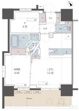 ラグゼナ用賀 807 間取り図