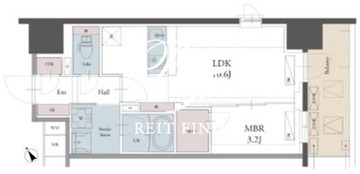 ラグゼナ用賀 303 間取り図