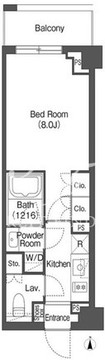 コントラル中目黒 209 間取り図