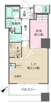 ザ・パークハウス西新宿タワー60 2217 間取り図