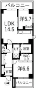 アクティ目黒駅前 1-808 間取り図