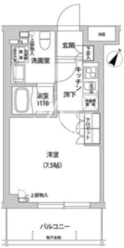 フレアージュ白金台 103 間取り図