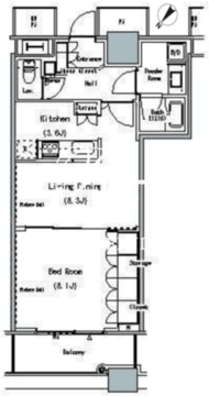 ザ東京タワーズミッドタワー 1721 間取り図