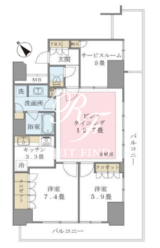 ブリリアイスト東雲キャナルコート 614 間取り図