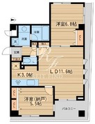 ザ・パームス代々木上原ヴェールテラス 104 間取り図