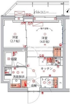 ハーモニーレジデンス神楽坂ヒルズサード 409 間取り図