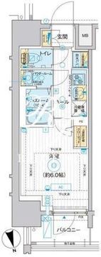 ディームス品川南大井 313 間取り図