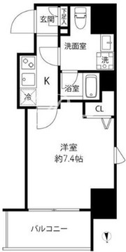 プレール・ドゥーク浅草橋 401 間取り図