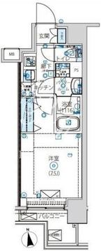 ルクレ木場親水公園 202 間取り図