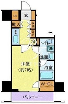 クレヴィスタ錦糸町 702 間取り図