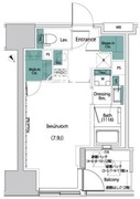 ザ・パークハビオ人形町レジデンス 305 間取り図