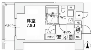 エスティメゾン王子 406 間取り図