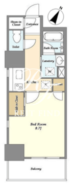 フロンティア新宿タワー 2212 間取り図