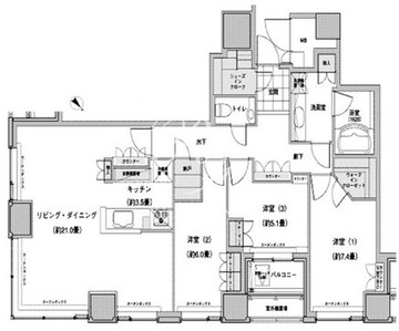 ウエストパークタワー池袋 3208 間取り図