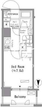 パークアクシス住吉 709 間取り図