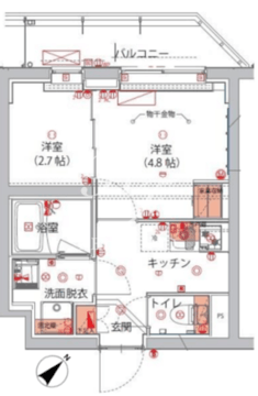 ハーモニーレジデンス神楽坂ヒルズサード 310 間取り図