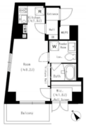レジディア恵比寿 802 間取り図